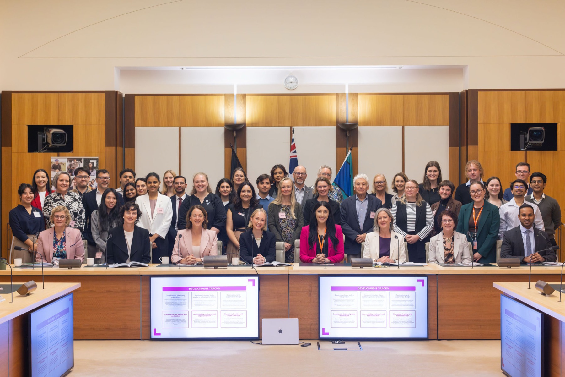 Experts, organisations, community leaders and parliamentary champions gathered at the opening of the Lab in a committee room at Parliament House.